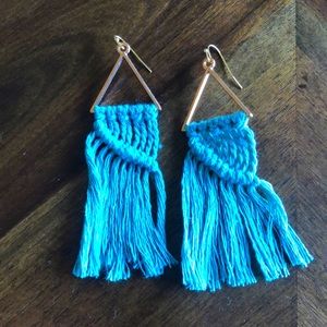 Macrame Mermaid Tail Earrings